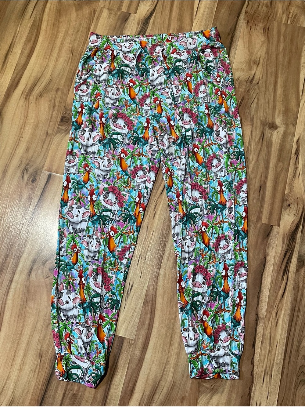 Secret Stock Reserve Moana Pua & Hei Hei Bamboo Pajama Jogger Pants XL Rare
